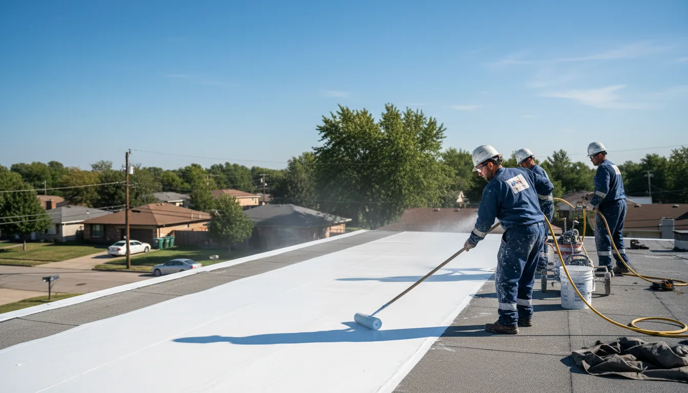 Commercial roof coating in Sipesville, PA near me